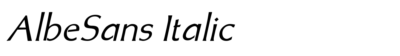 AlbeSans Italic